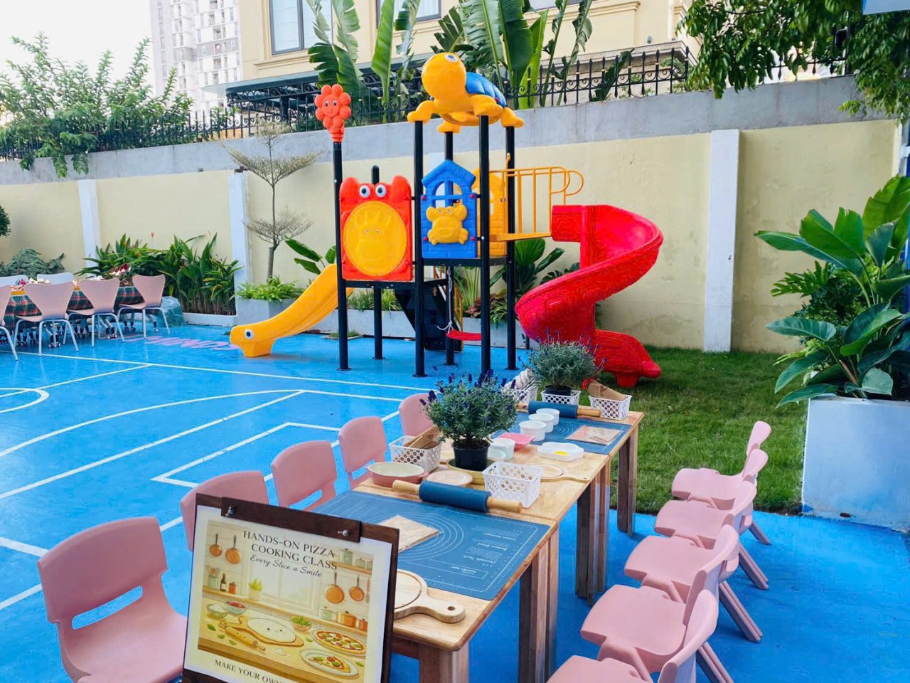 Thiết bị mầm non Đà Nẵng, Kho sỉ đồ chơi mầm non tại Đà Nẵng hình ảnh bộ liên hoàn chú rùa cao lắp đặt tại resort do Đạt Phương cung cấp