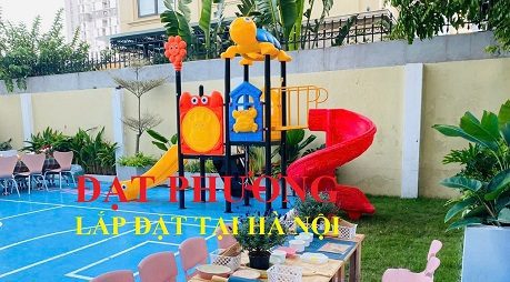 khu vui chơi ngoài trời hoàn thiện cho trường mầm non